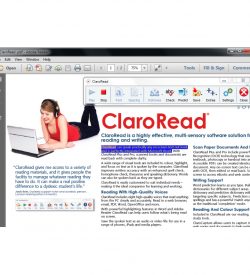 ClaroRead Standard Screenshot inside a PDF Document